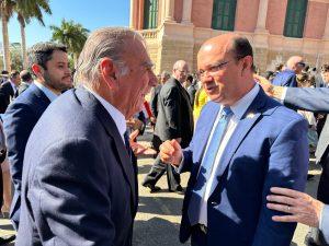 Vice-governador representa MS na posse do novo presidente do Paraguai: ‘mensagem de amizade’