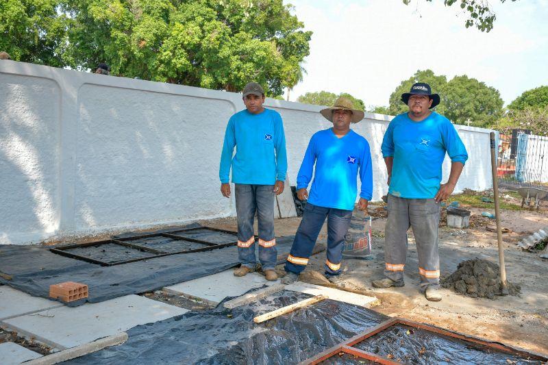 Cemitério Municipal de Aquidauana recebe manutenção