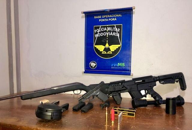 Homem é preso tentando levar armas do Paraguai até a capital