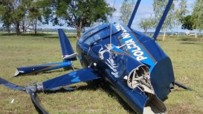 Helicóptero da Polícia Nacional cai durante operação em cidade paraguaia