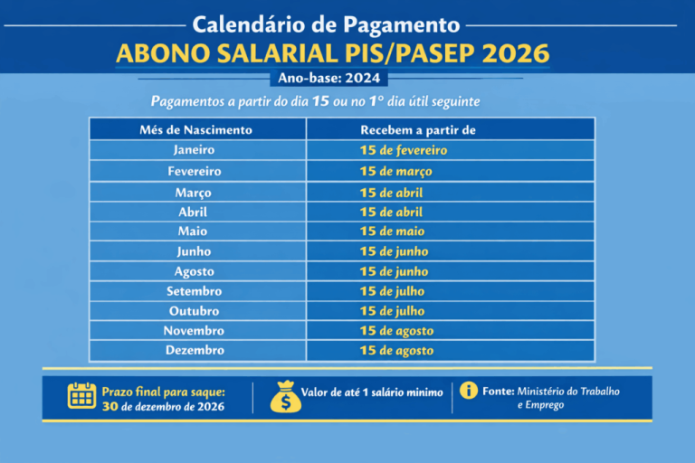 Abono Salarial 2026: consulta liberada hoje
